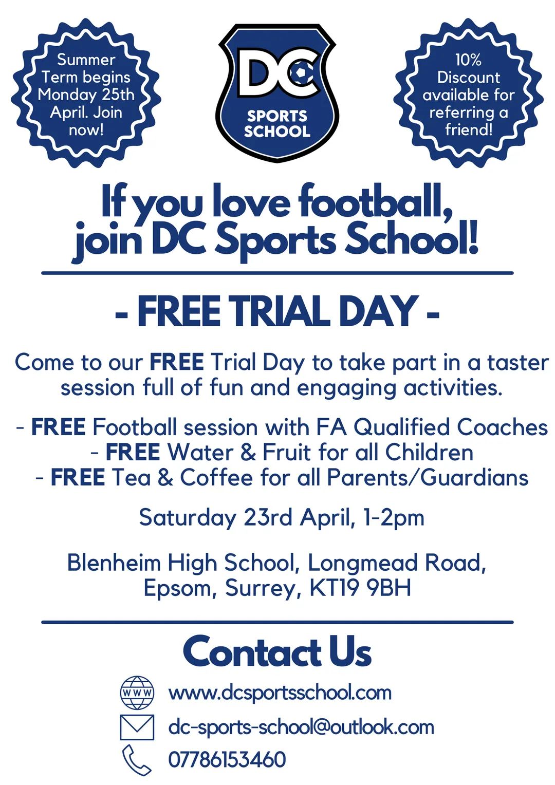 FREE Trial Day – DC Sports School