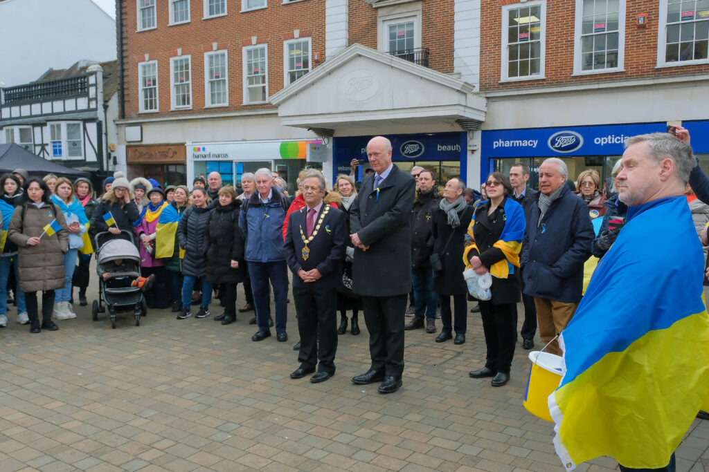 minute silence in Epsom Marketplace