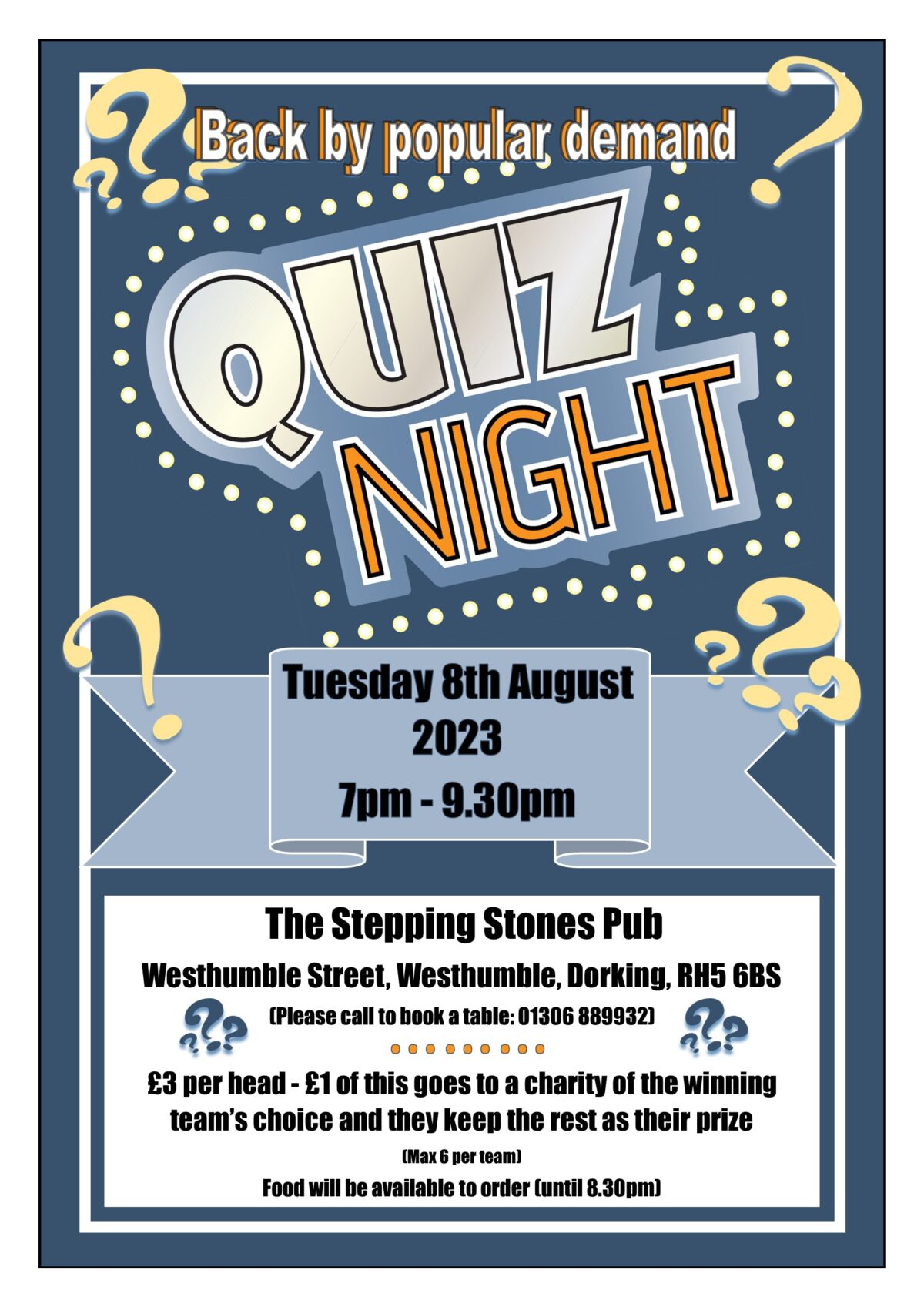 Quiz Night at The Steps