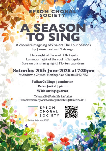 Epsom Choral Society Concert – A Season to Sing