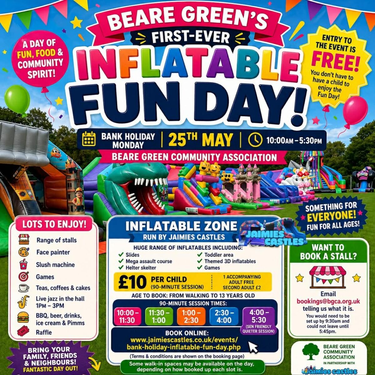 Beare Green Inflatable Fun day